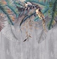 Leaves & Birds toilet wallpaper