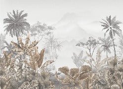 Papier peint tendance tropical sepia, XXL, tendance