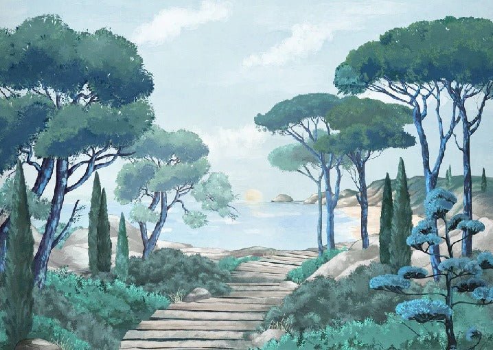 Papier peint balade dans les calanques, XXL, tendance