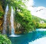 Relaxation waterfall wallpaper