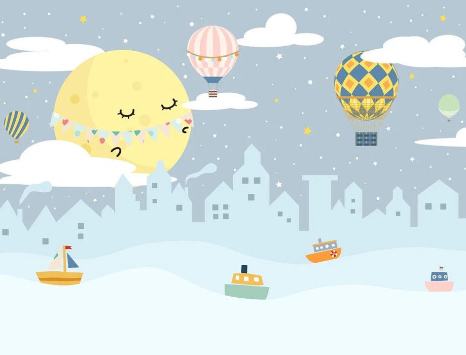 Children's city wallpaper marina