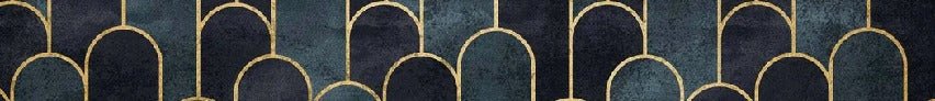 Dark blue chic toilet wallpaper