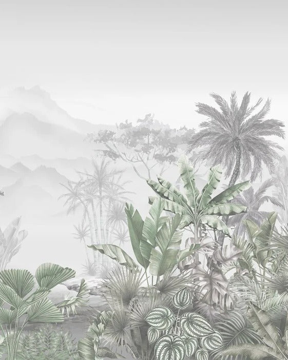 Papier peint tendance tropical vert, XXL, tendance