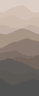 Panoramic toilet wallpaper, terracotta dunes