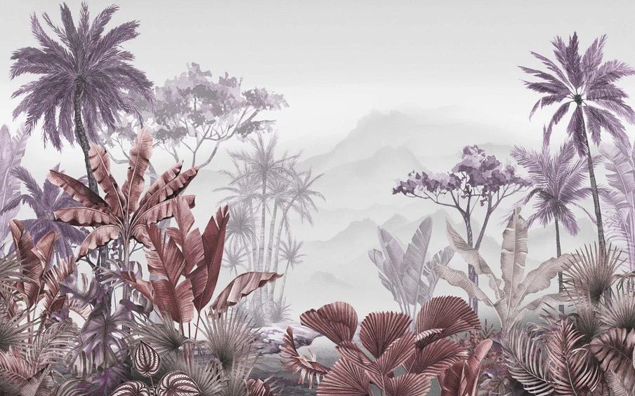Tropical purple wallpaper