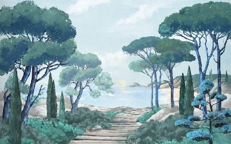 Papier peint balade dans les calanques, XXL, tendance