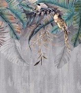 Leaves & Birds toilet wallpaper