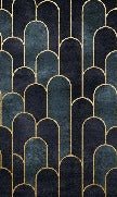 Dark blue chic bathroom wallpaper