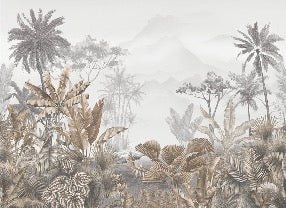 Papier peint tendance tropical sepia, XXL, tendance