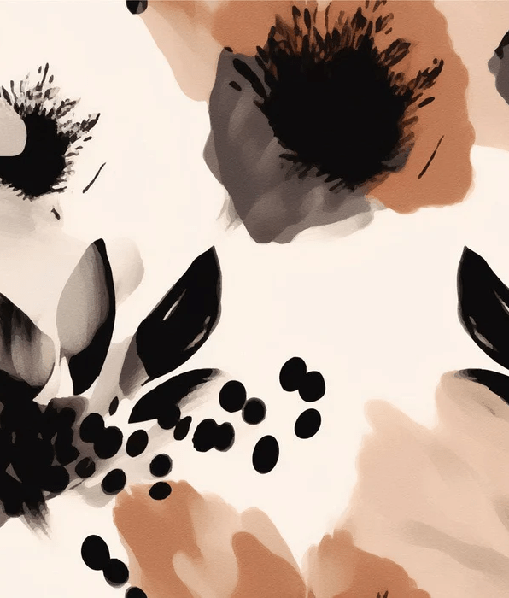 Hypnotic Flower Wallpaper - H270cm x W230cm - Softouch Material