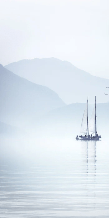 Lac Annecy Navigation wallpaper - H234 x W117 - Softouch material