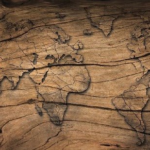 Wood & Map wallpaper