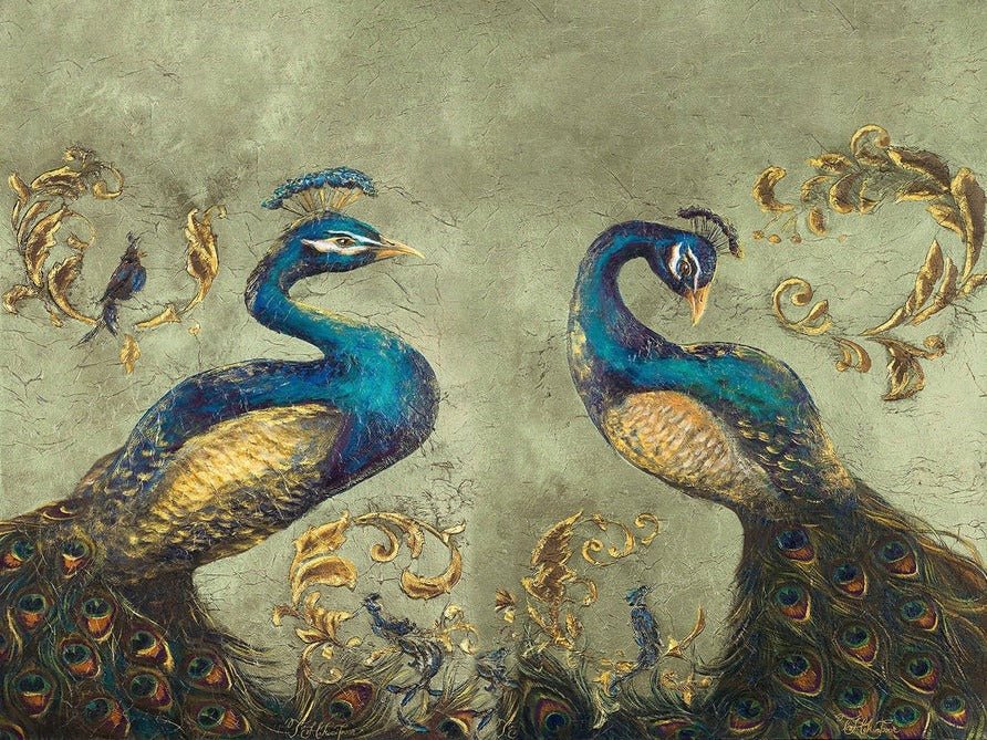Vintage Peacock wallpaper