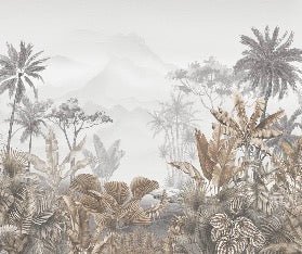 Papier peint tendance tropical sepia, XXL, tendance