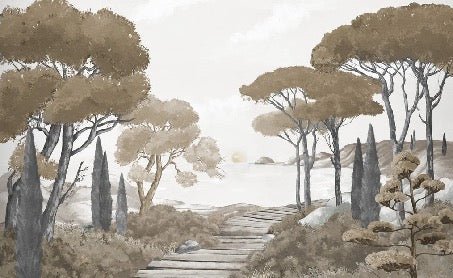 Brown coastal walk wallpaper