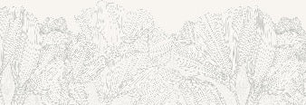 Panoramic wallpaper gray and white waltz of flowers