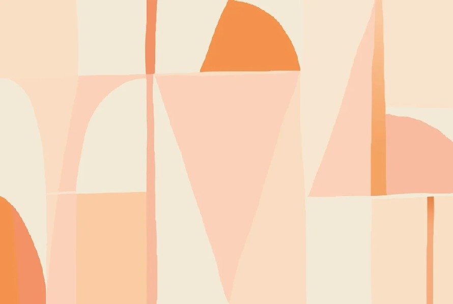 Abstract geometric peach wallpaper