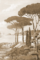 Monochrome wallpaper featuring a stroll through the calanques