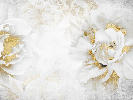 Gold Flower Toilet Wallpaper