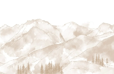 Panorama Wallpaper Aravis Sepia