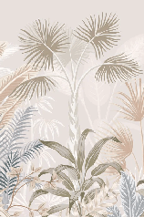 Terracotta jungle bathroom wallpaper