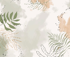 Panoramic plant watercolor wallpaper