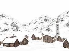 Val d'Isère village wallpaper