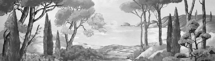 Black and white wallpaper featuring a stroll through the calanques