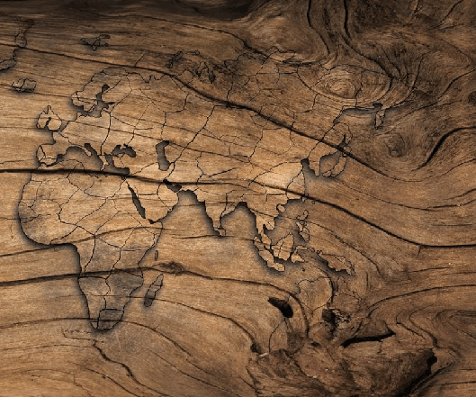 Wood & Map wallpaper