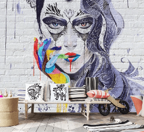 Vintage graffiti wallpaper
