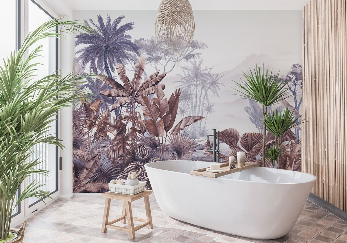 Tropical purple wallpaper