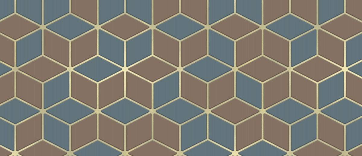 Geometric Abstract Gold wallpaper L575cm x H250cm