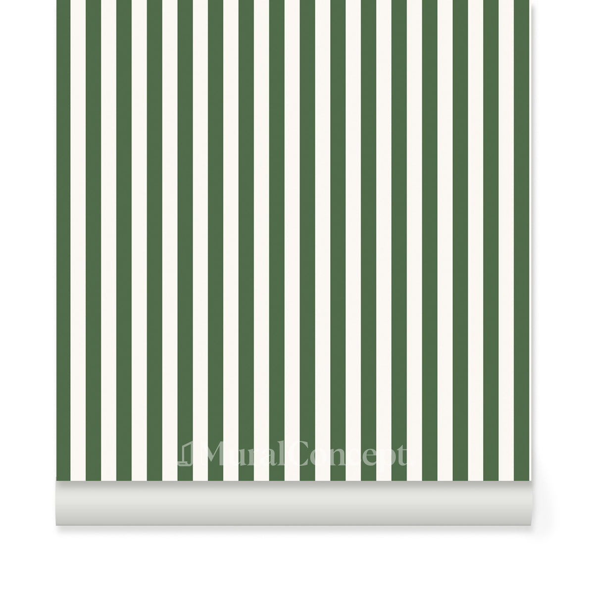 Retro jungle green stripe wallpaper