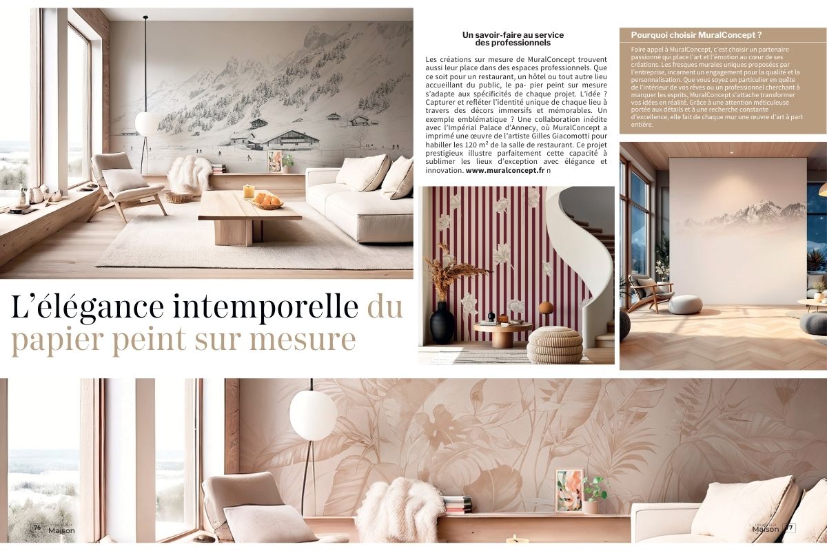 Interior design inspiration featuring elegant wallpaper and modern decor.