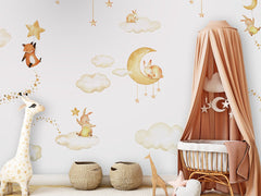 Panoramic baby room wallpaper