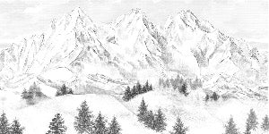 Papier peint montagne sommets de Chamonix