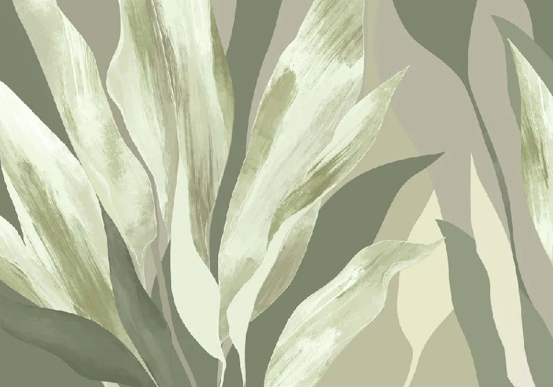 Papier peint étoffe vert