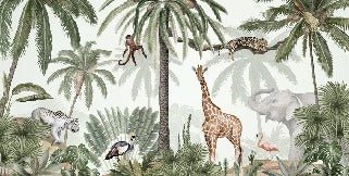 Papier peint enfant jungle paisible