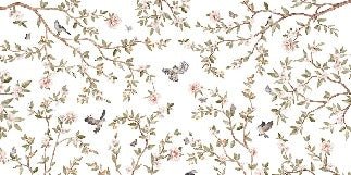 Papier peint oiseau chambre enfant