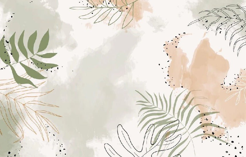 Papier peint panoramique aquarelle végétale
