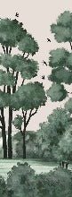 Papier peint paysage rivière forêt, XXL, tendance