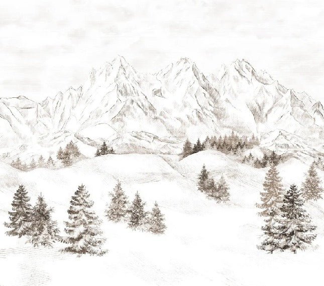 Papier peint montagne massif des Alpes