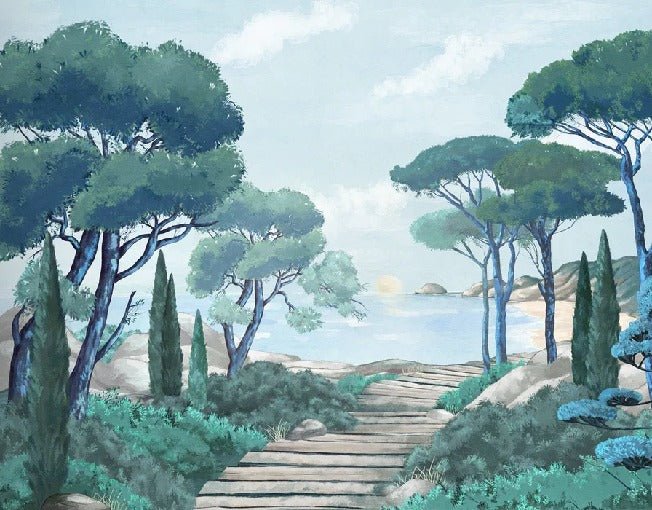 Papier peint balade dans les calanques, XXL, tendance