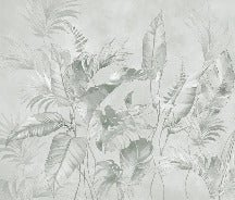 Papier peint élégante jungle sauge