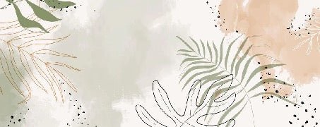 Papier peint panoramique aquarelle végétale