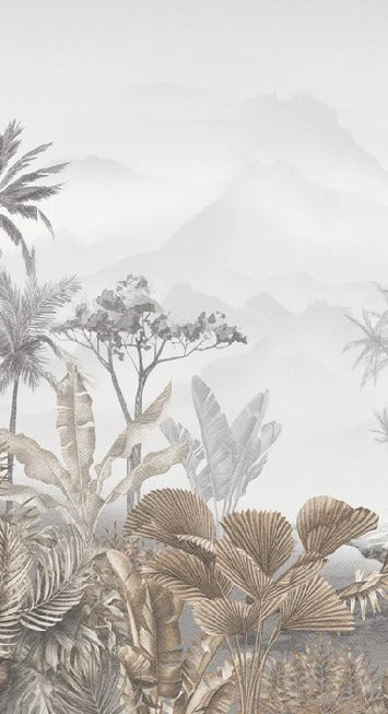 Papier peint tendance tropical sepia