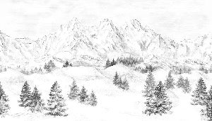 Papier peint montagne massif des Alpes