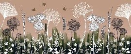 Floral addict panoramic wallpaper