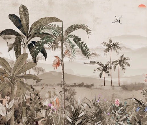 Papier peint l'art de la jungle peint