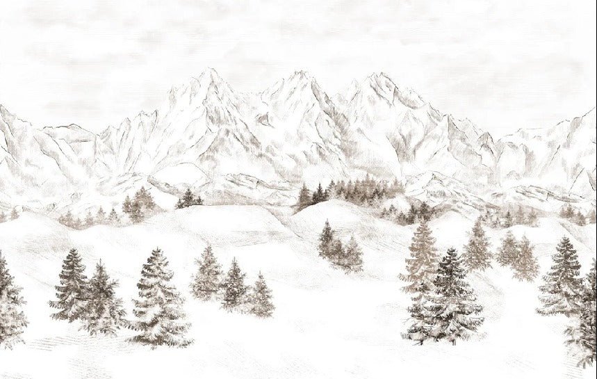 Papier peint montagne massif des Alpes, XXL, tendance